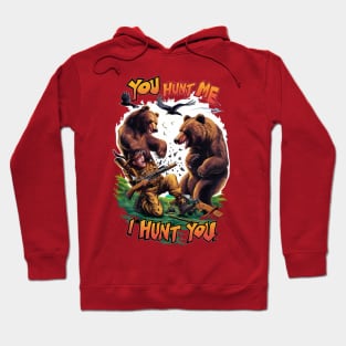 Funny Hunting TEE Shirt Bears Battle for Rifle Hoodie